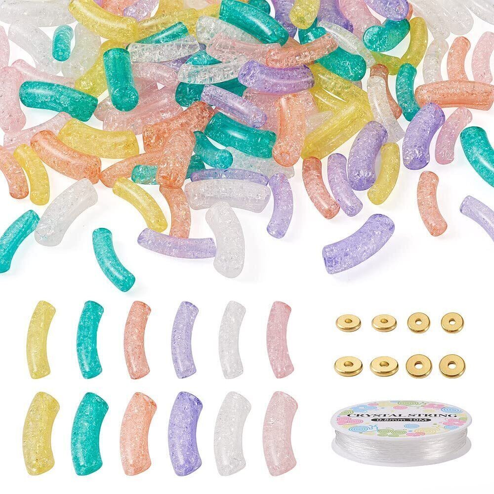 2912 120PCS Bamboo Tube Bracelet Making Kit Friendship Gift Stacking